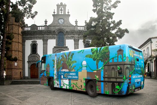 Conexi�n Guaguas Aeropuerto - Its bus connection Airporrt - Seine Busanbindung Airport