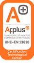 Transporte de Viajeros Empresa Certificada UNE-EN 13816